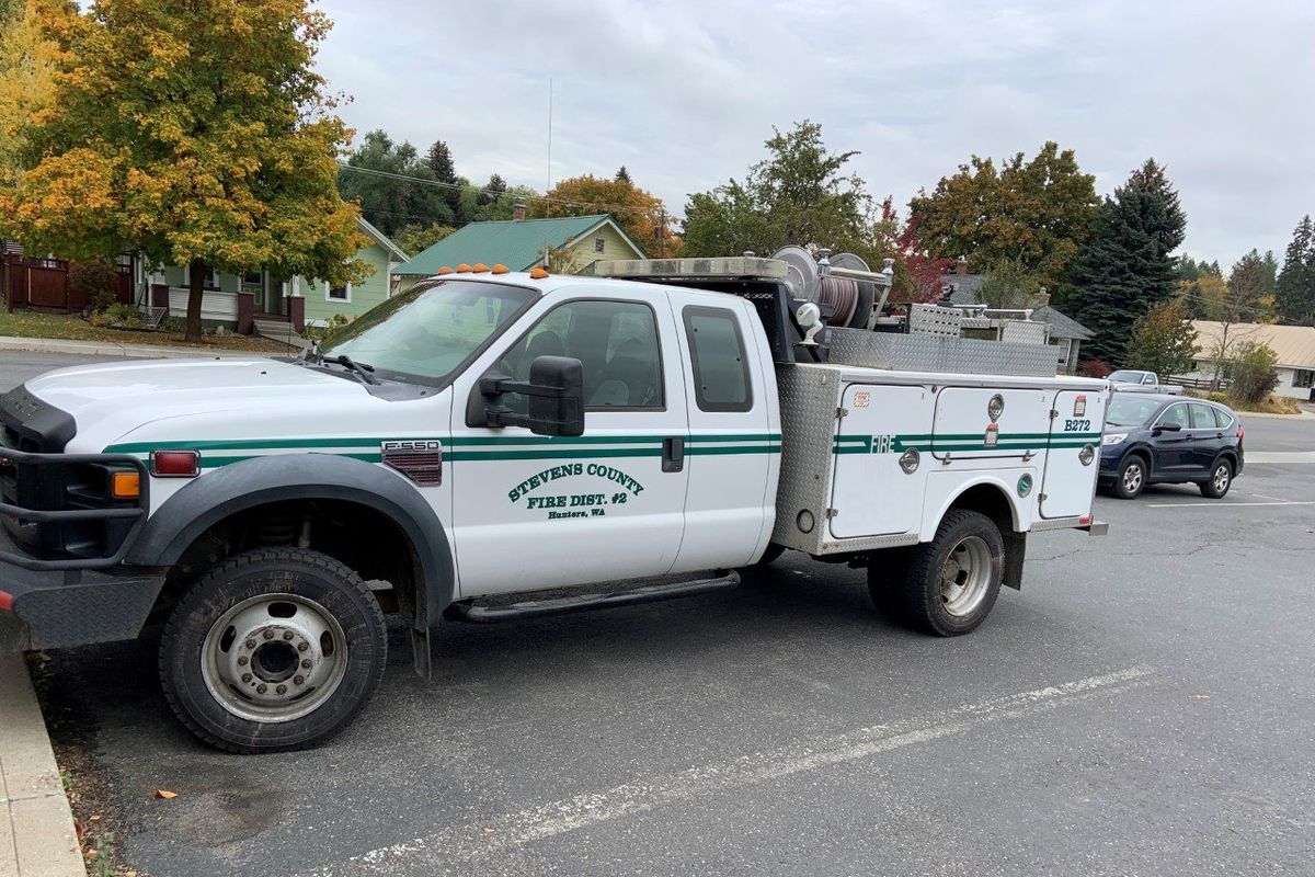 This Stevens County Fire District 2 truck was reported stolen Monday.   (Courtesy of Stevens County Fire District 2)