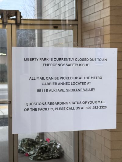 The Liberty Park post office, 1602 E. Sprague Ave., in east Spokane closed recently to remove asbestos, the Spokane Clean Air Agency reported.  (Courtesy photo)