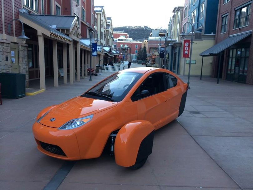 An Elio Motors three-wheeled vehicle, shown in Park City, Utah (Elio Motors)