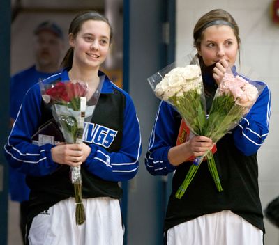 Seniors Erin Legel, left, and Kyeli Parker lead CdA. (BRUCE TWITCHELL)