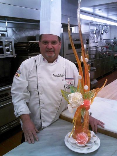 Chef Robert Lombardi recently appeared on the Food Network's new series, Sugar Dome. His team of three won the top prize in the challenge. (Courtesy of Robert Lombardi)