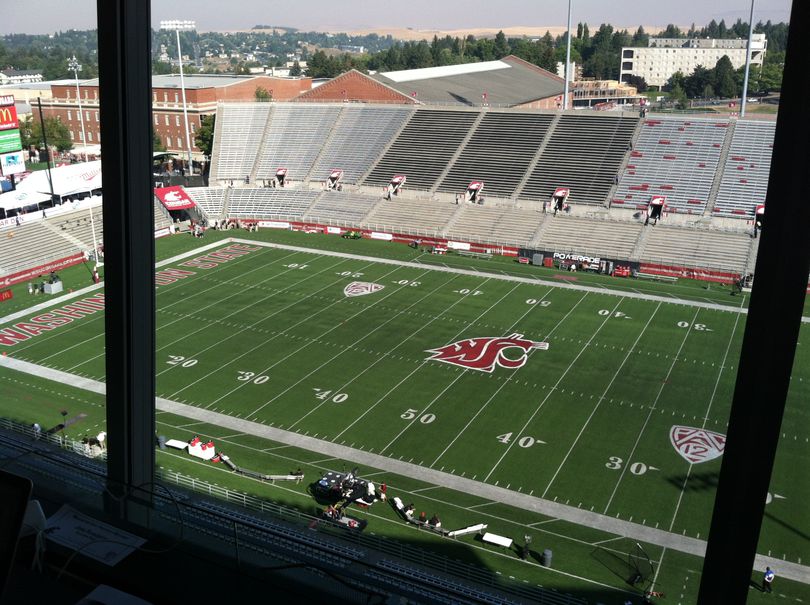 The view from the Martin Stadium press box on Sept. 8. (Christian Caple)