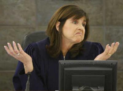 
Clark County District Court Judge Jackie Glass  doubled O.J. Simpson's bail to $250,000 on Wednesday.
 (The Spokesman-Review)