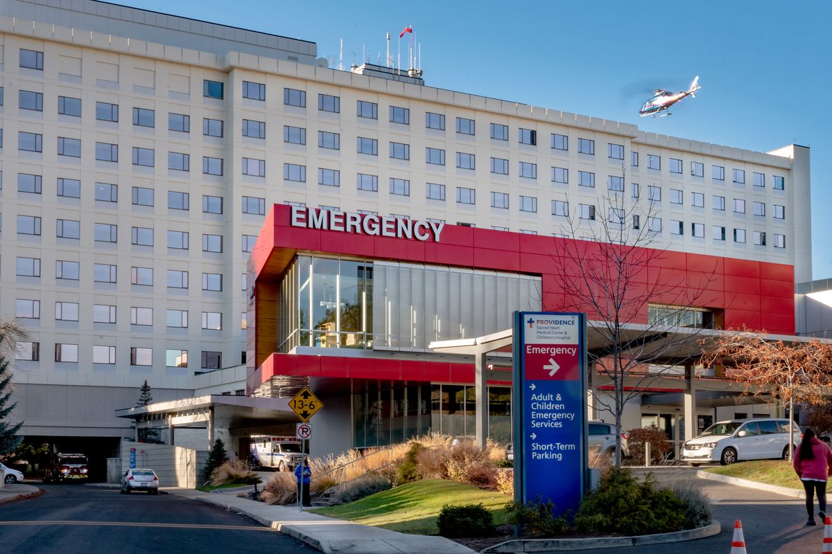 Providence Sacred Heart Medical Center and Holy Family Hospital officials announced Tuesday that elective procedures will be halted as cases of COVID-19 continue to spike.  (Colin Mulvany/THE SPOKESMAN-REVIEW)