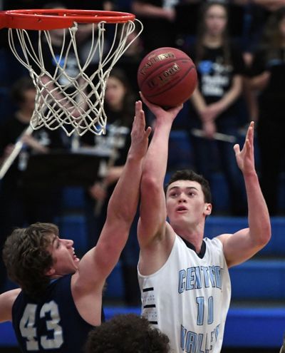 Central Valley’s Ryan Rehkow averaged 17.6 points and 7.8 rebounds per game in his final Greater Spokane League basketball season. (Colin Mulvany / The Spokesman-Review)