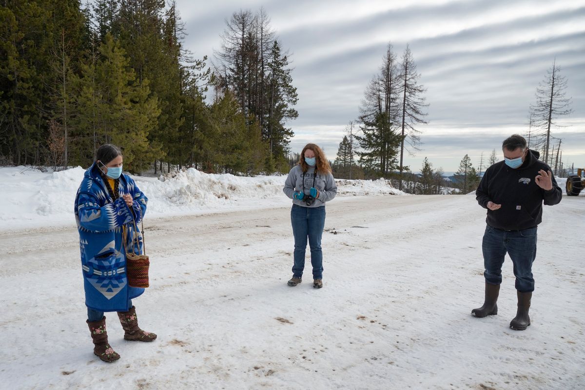 Shelly Boyd, far left, a cultural representative of the area