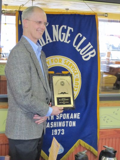 On March 11, the North Spokane Exchange Club honored Dr. Samuel Palpant, a volunteer with Christ Clinic, with its 2010 Golden Deeds Award. Courtesy of Bob Anderson (Courtesy of Bob Anderson)