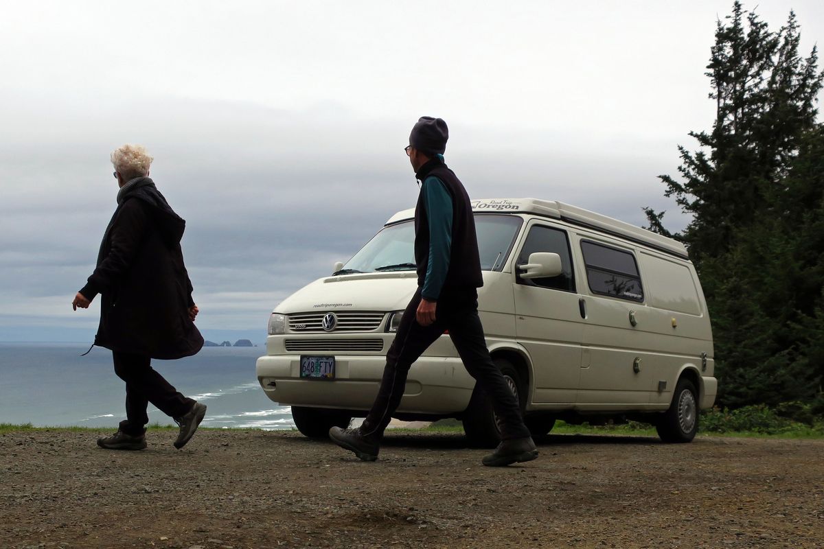 A VW Eurovan from Road Trip Oregon is a great vehicle for camping on the Oregon Coast. (John Nelson)