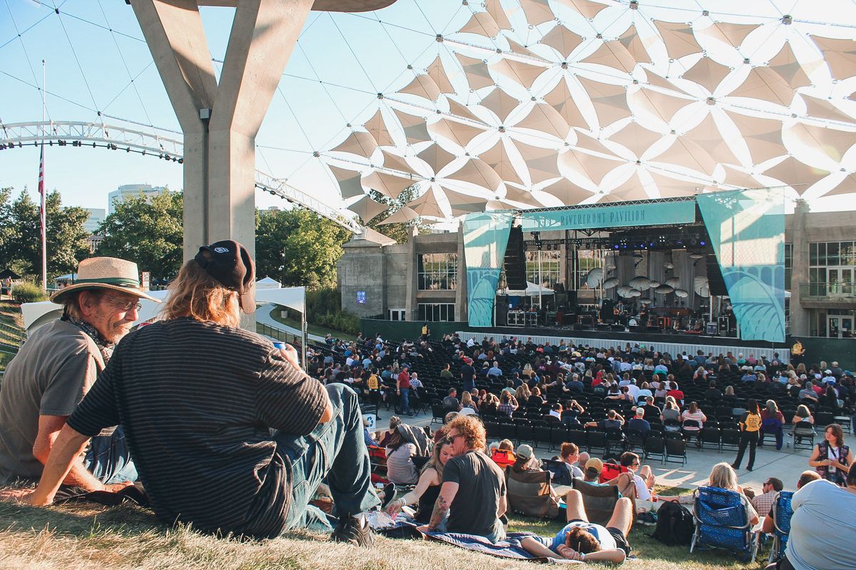 Music fans gather to watch Counting Crows at the Pavilion at Riverfront on Saturday in Spokane.  (Jordan Tolley-Turner/The Spokesman-Review)