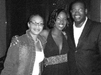 
A photo provided by Sonya McGee, center, with Sam Leccima and his wife, Shani, in March 2006 at McGee 30th birthday in Atlanta. McGee says Sam Leccima took $4,000 from her in an investment scheme involving the TV reality series 