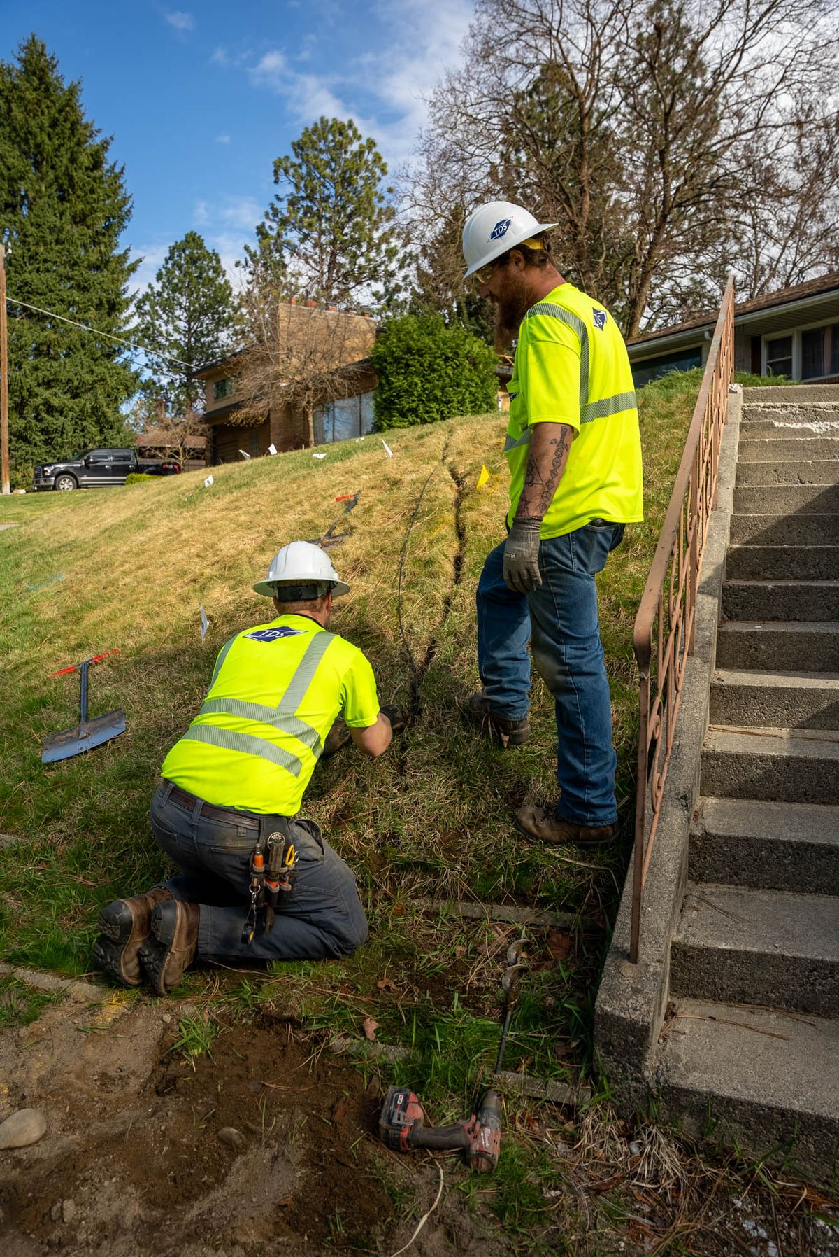 TDS construction crews continue expanding the company’s all-fiber, high-speed internet network in Spokane and Spokane Valley. (Courtesy TDS)
