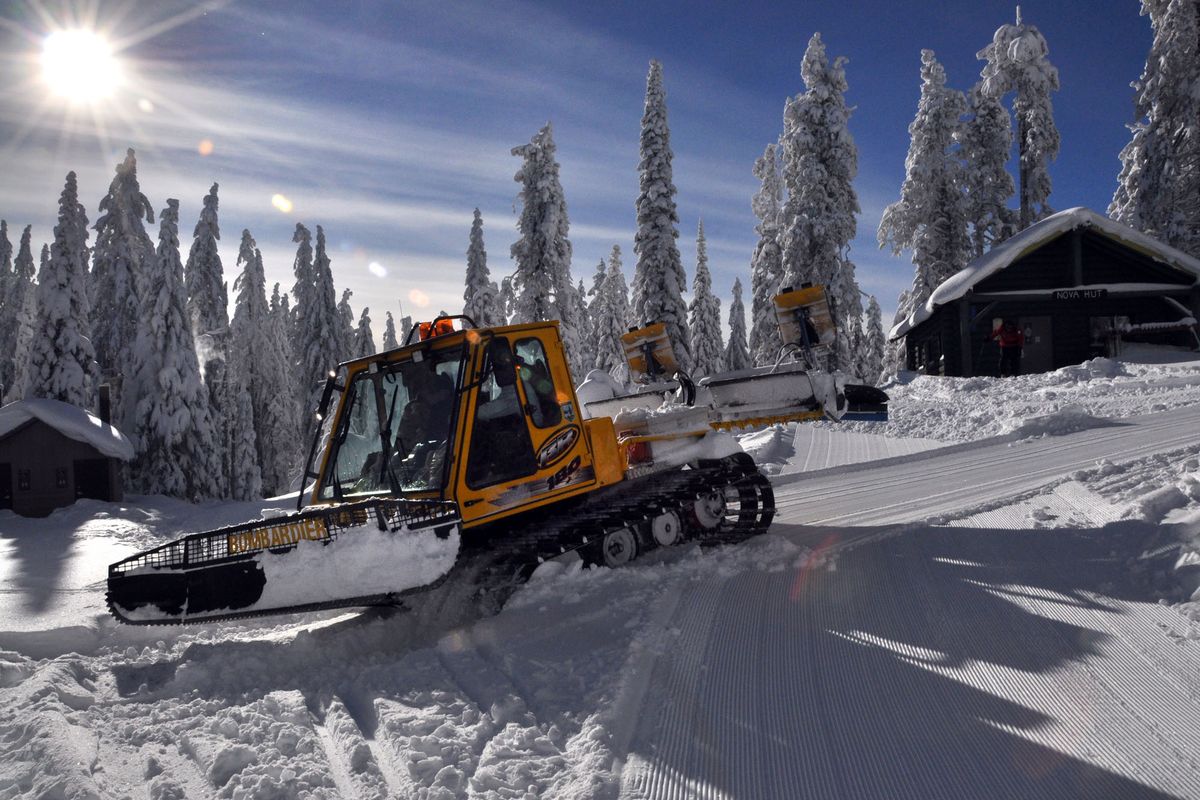 The old snowcat groomer for the Mount Spokane nordic ski area is being replaced by a bigger one, requiring trails to be widened. (Rich Landers)