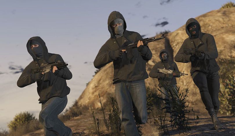 Heists are coming to GTA: Online, and that means three of your best buds will be tagging along for some hijinks. (BaGo Games)