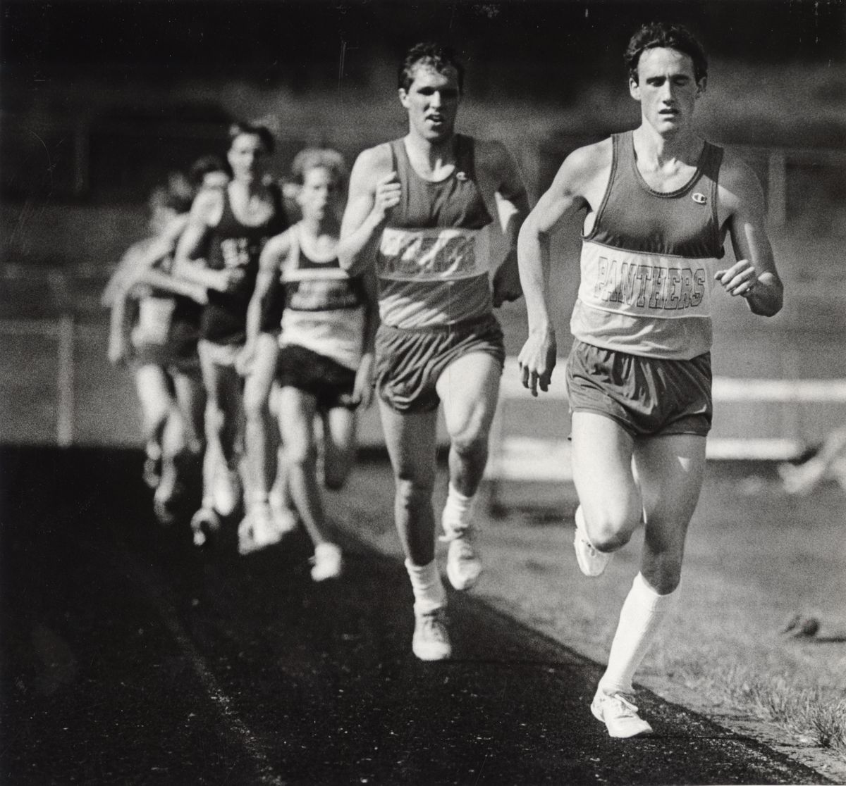 Then: In 1989, Chris Lewis of Mead won the second of two state 1,600-meter titles. He also won the 3,200 his senior year. (Archive photo / The Spokesman-Review)