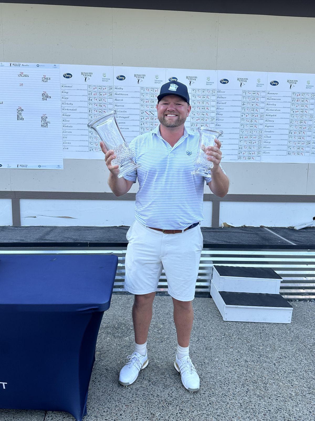 Andrew Von Lossow poses after winning the Rosauers Open on Sunday at Indian Canyon Golf Course.  (Courtesy of Rosauers Open)
