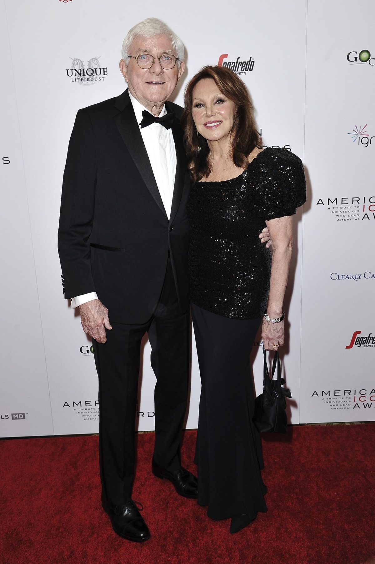 Phil Donahue and Marlo Thomas attend the 2019 American Icon Awards at the Beverly Wilshire Hotel on May 19, 2019, in Beverly Hills, California. (Richard Shotwell / Invision/AP)
