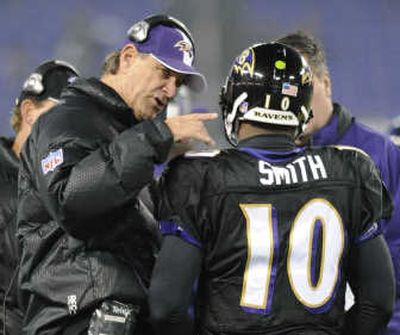 
Associated Press Baltimore QB Troy Smith will make his first NFL start today when the Ravens play the Seahawks.
 (Associated Press / The Spokesman-Review)