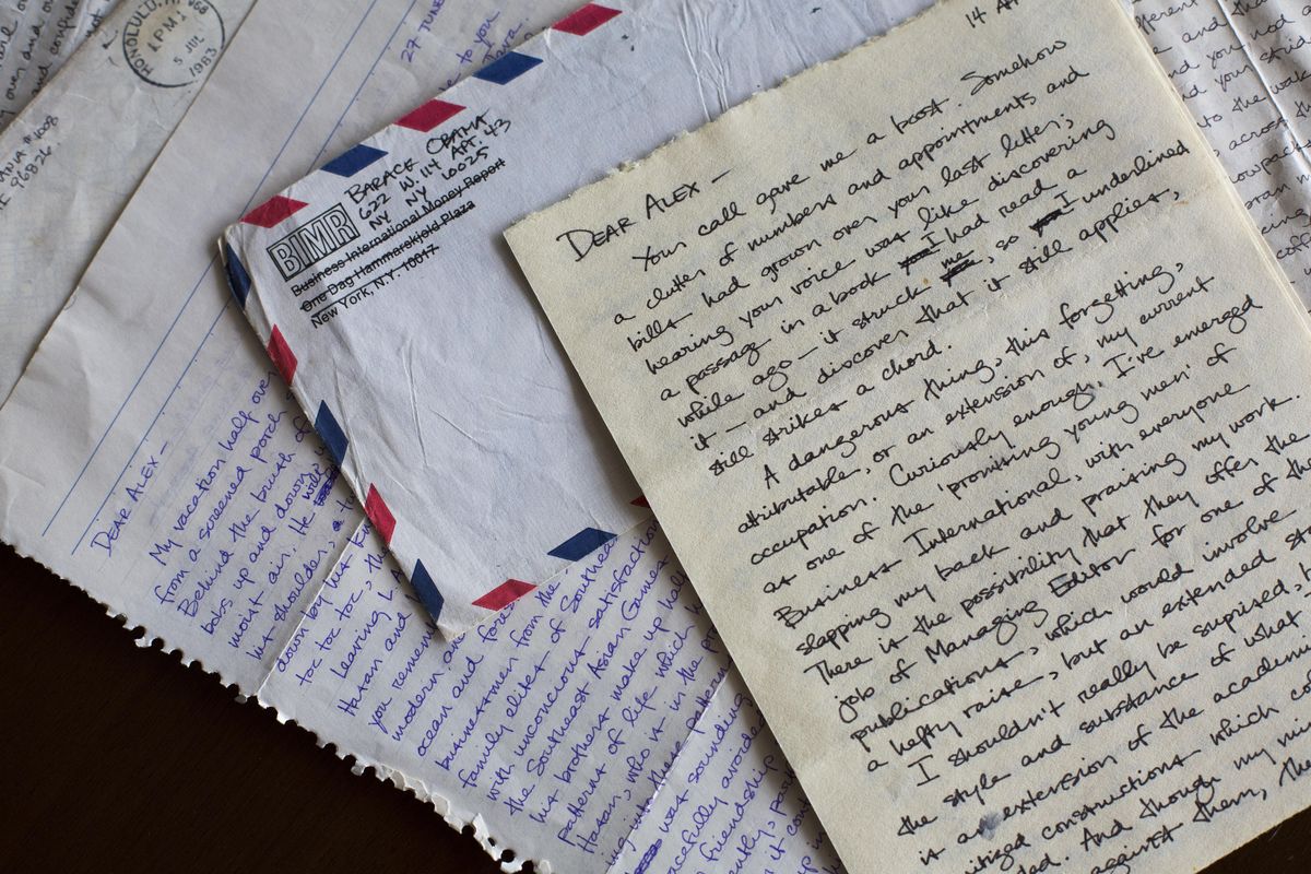 This image provided by Emory University shows letters sent by future President Barack Obama to his college girlfriend Alexandra McNear and held by Emory University’s Stuart A. Rose Manuscript, Archives and Rare Book Library in Atlanta. The university is making the letters available to researchers on Oct. 19, 2017. (Ann Borden / AP)