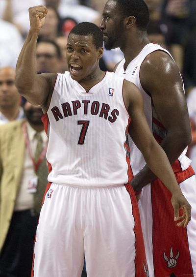 Raptors guard Kyle Lowry scored 36 points to lead win over Brooklyn. (Associated Press)