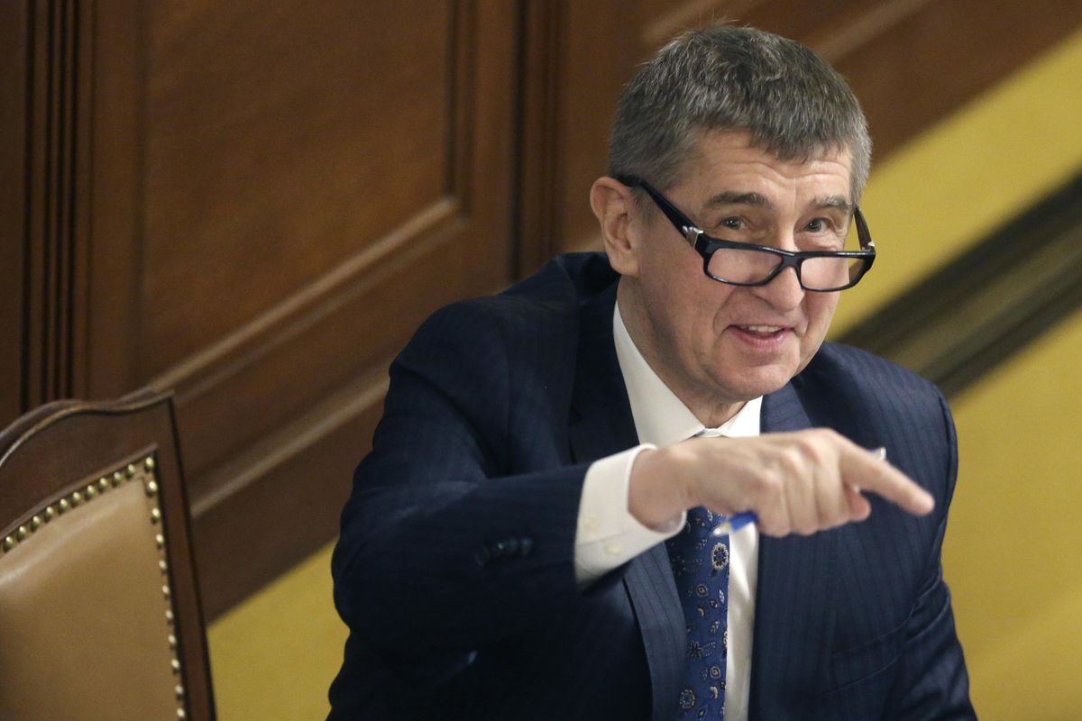 In this Wednesday, March 23, 2016 file image, Czech Republic’s Finance Minister Andrej Babis gestures prior an extraordinary session of Parliament’s lower house in Prague, Czech Republic. Czech Prime Minister Bohuslav Sobotka said Tuesday, May 2, 2017 his government will resign over unexplained business dealings of his Finance Minister and rival Babis. (Petr David Josek / Associated Press)