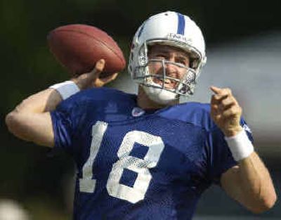 
Quarterback Peyton Manning and the Colts are thinking Super Bowl this season. 
 (Associated Press / The Spokesman-Review)