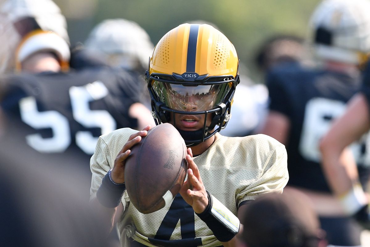 Quarterback Gevani McCoy was a breakout star in 2022, and the Idaho Vandals expect him to be just as efficient this season.  (Tyler Tjomsland/The Spokesman-Review)