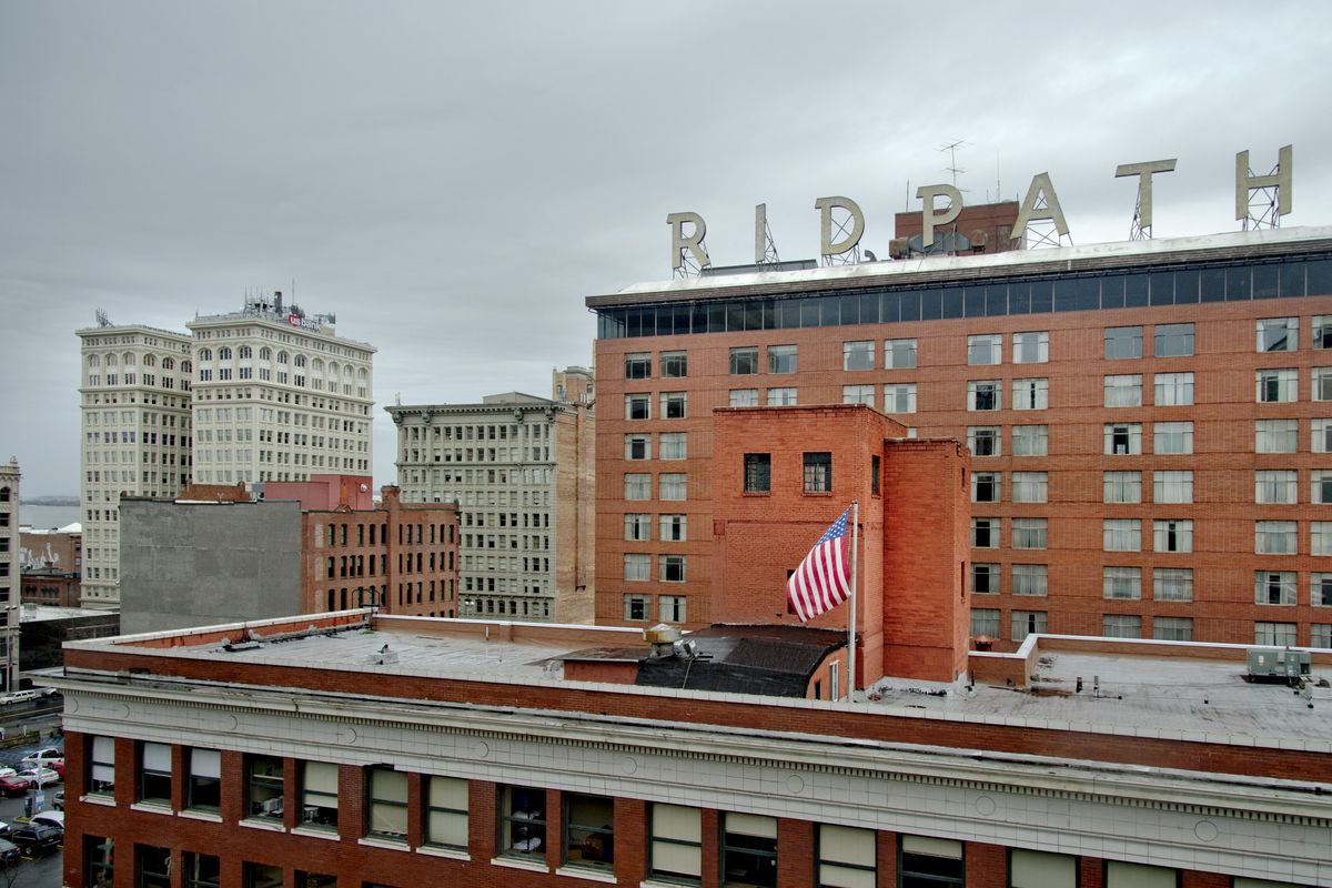 The venerable Ridpath Hotel was built in the 1950s. (Jesse Tinsley / The Spokesman-Review)