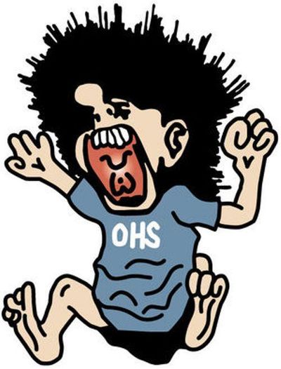 Orofino High School mascot, for the “Orofino Maniacs” (Lewiston Tribune)