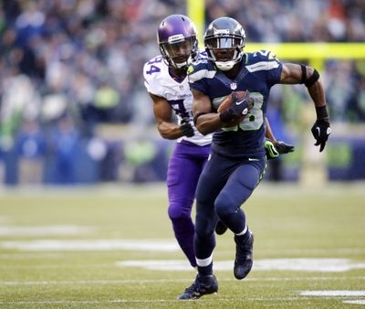 Seahawks CB Walter Thurmond, right, given 4-game suspension. (Associated Press)