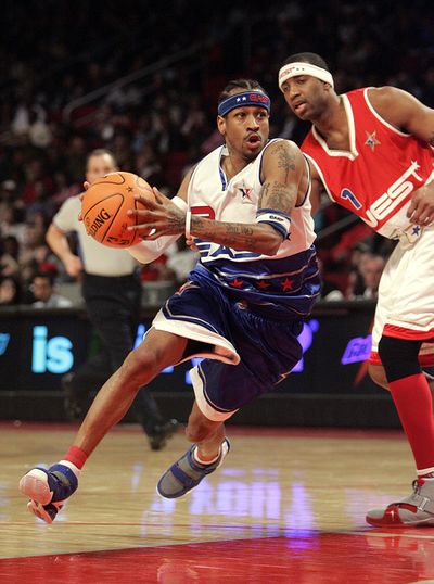 It looks likely that Allen Iverson, left, will start ahead of Vince Carter.  (File Associated Press)
