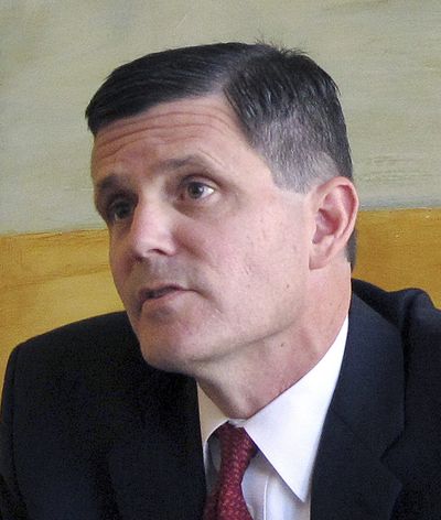 In this Sept. 6, 2012, photo, Troy Kelley, a candidate for state auditor at the time, takes questions at a conference in Olympia. The office of Kelley, currently the state auditor, turned over documents to the federal government Thursday. (Associated Press)