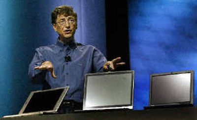 
Microsoft Corp. Chairman Bill Gates gives the keynote address Monday at the 2005 Microsoft Windows Hardware Engineering Conference. 
 (Associated Press / The Spokesman-Review)