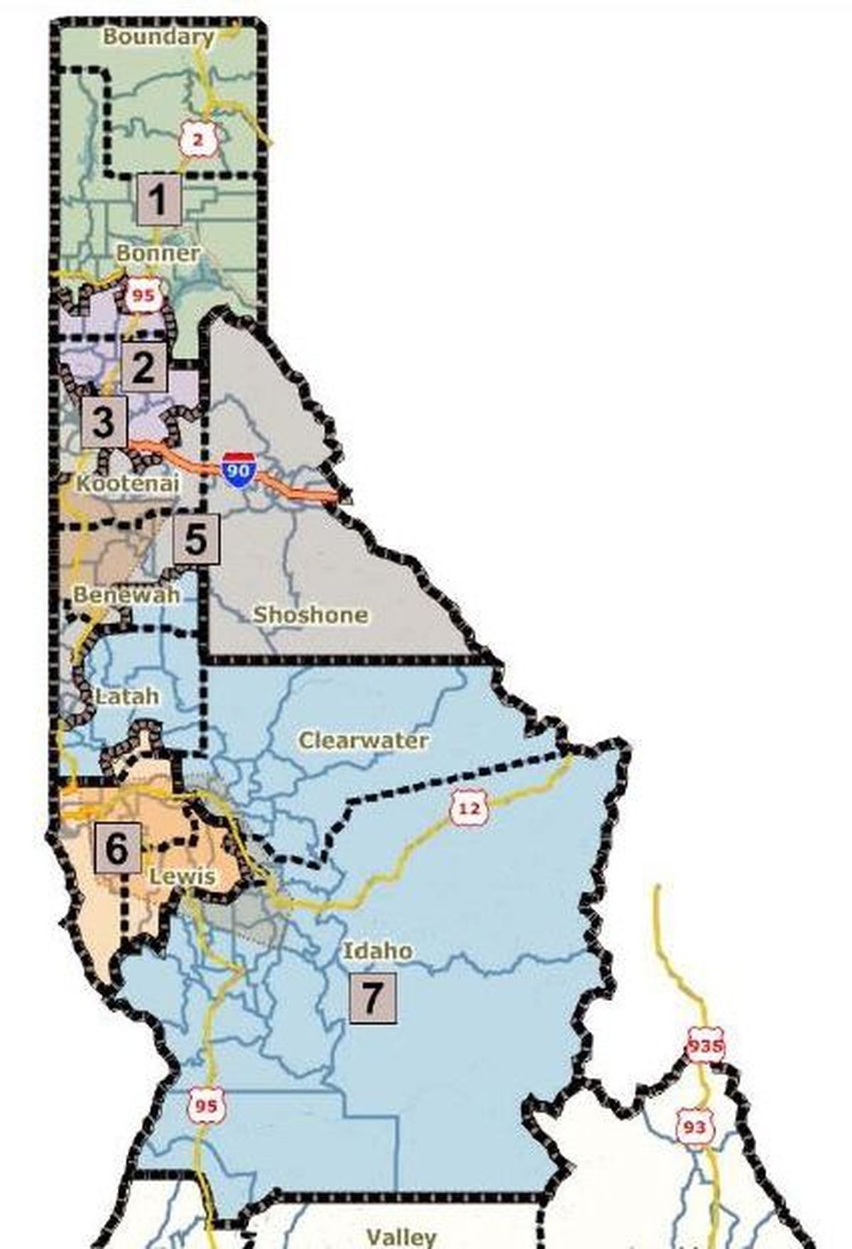 Idaho Water Districts Map The North Idaho Compromise... | The Spokesman-Review