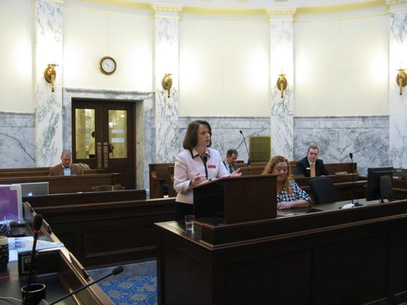 State Appellate Public Defender Molly Huskey tells lawmakers Thursday that her agency could get far more work done for the same amount of money by hiring two attorneys, rather than paying high prices to hire outside lawyers. (Betsy Russell)