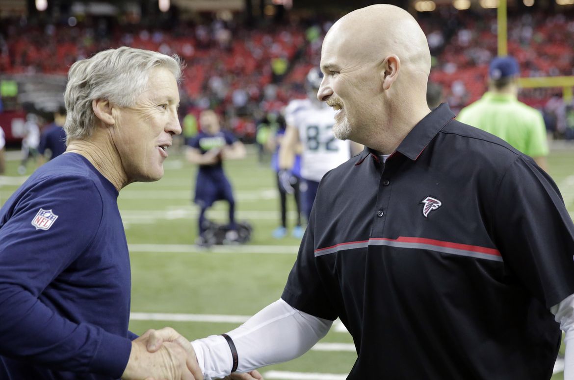 Visit from Seahawks, former boss Pete Carroll finds Atlanta Falcons ...