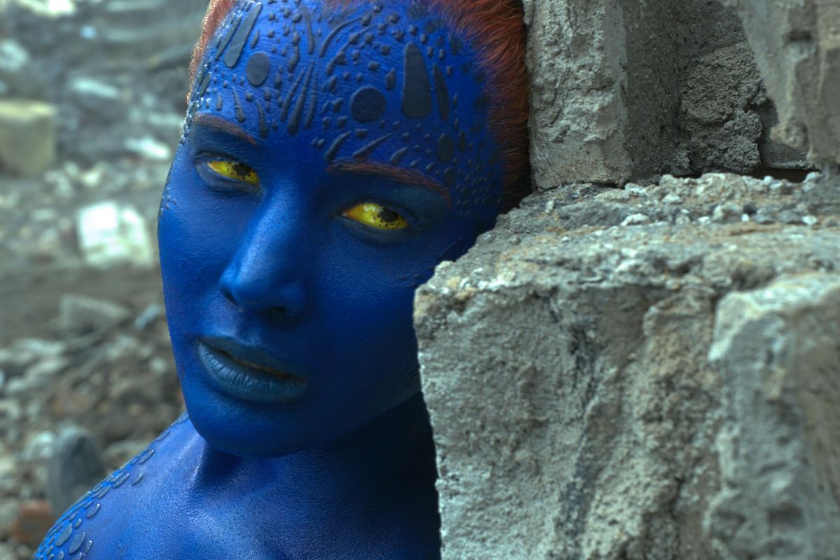 “X-Men: Apocalypse,” featuring Jennifer Lawrence, saw its box office drop a hefty 66 percent in its second weekend in theaters. (Twentieth Century Fox / Associated Press)