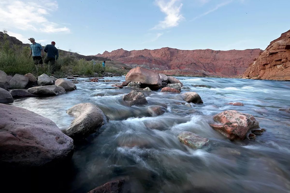 The Colorado River cuts through Lees Ferry in the Navajo Nation en route to the Grand Canyon.  (Luis Sinco/Los Angeles Times/TNS)