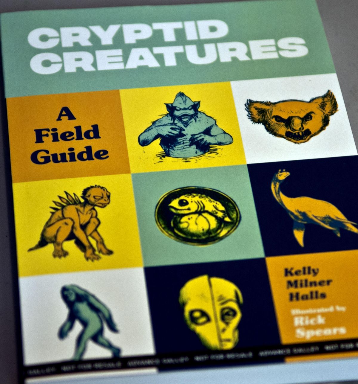 Cryptid Creachers by Kelly Milner Halls was on hand during a discussion about cryptozoology at Spokane Valley Library on Tuesday, Oct. 23, 2019. (Kathy Plonka / The Spokesman-Review)