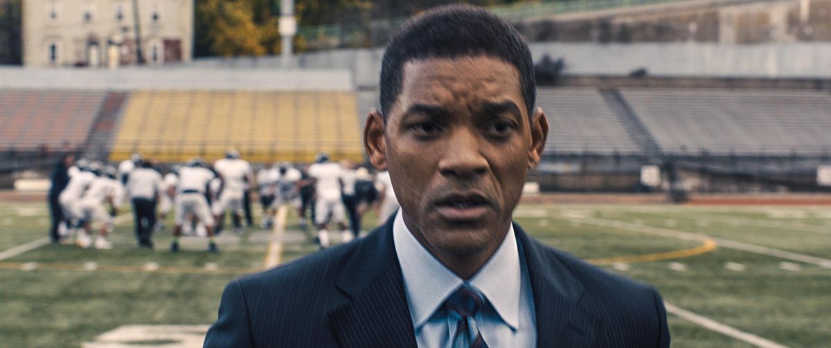This image provided by Columbia Pictures shows, Will Smith as Dr. Bennet Omalu, in a scene from Columbia Pictures' "Concussion." The movie releases in U.S. theaters on Dec. 25, 2015. (Columbia Pictures via AP) ORG XMIT: CAET549 (Courtesy Columbia Pictures / AP)