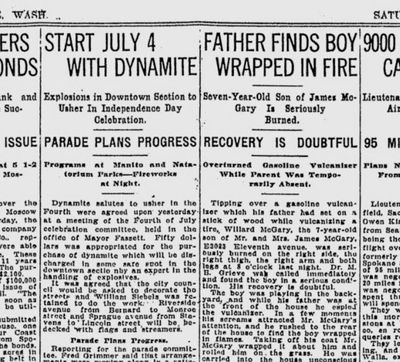 The Fourth of July was going to be saluted in downtown Spokane in spectacular fashion – with dynamite, The Spokesman-Review reported on June, 21, 1919. (Jonathan Brunt / Spokesman-Review archives)