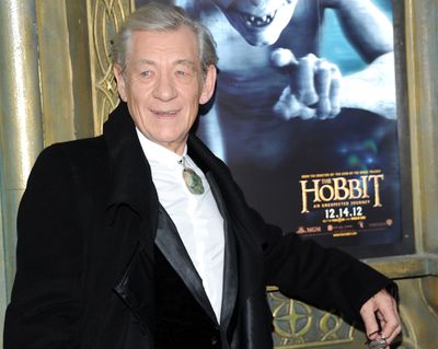 Sir Ian McKellen attends the premiere of his film 