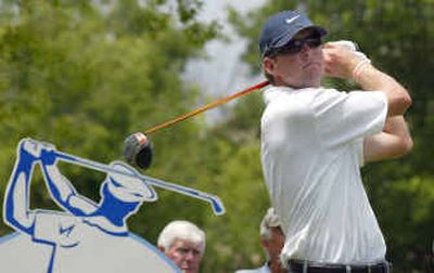 D.J. Trahan is tied for second place after two rounds of the Colonial at 9-under. He shot 67 Friday.
(Associated Press / The Spokesman-Review)
