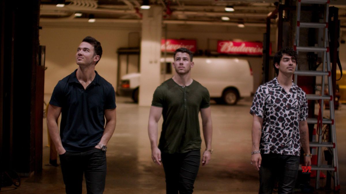 Kevin, Nick and Joe Jonas document their return to the studio for their first album in six years in the documentary "Chasing Happiness." (Amazon Studios)