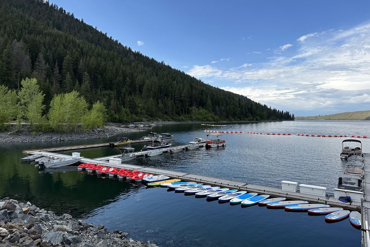 The nearby Wallowa State Park has plenty of paddle boats and boards for rent to get out on the glassy waters of Wallowa Lake.    (Jackie Varriano/Seattle Times/TNS)