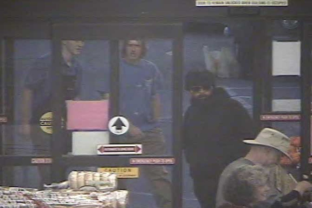 Surveillance camera image of a man who robbed the Grocery Outlet on North Division Street in Spokane on Tuesday, June 23, 2009. (Courtesy of Spokane Police Department)
