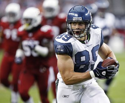 Tight end John Carlson and his fellow Seahawks beat the Bears 23-20 in Chicago earlier this season. (Associated Press)