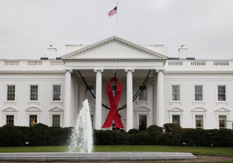 November 30, 2009
AP Photo/Charles Dharapak

A World AIDS Day ribbon is seen on the North Portico of the White House in Washington, Monday. World AIDS Day is Dec. 1, 2009.
