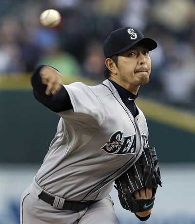 Seattle’s Hisashi Iwakuma shut down Detroit’s potent offense on Wednesday. (Associated Press)