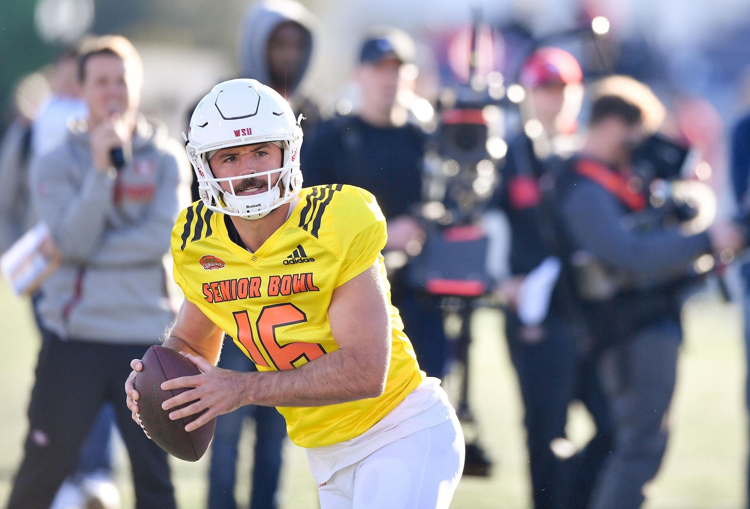 WSU's Gardner Minshew and Andre Dillard in Super Bowl LVII