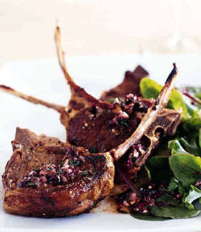 Grilled Lamb Chops With Provençal Dressing is a tasty main dish the cook can have on the table in about 20 minutes.
(Associated Press / The Spokesman-Review)